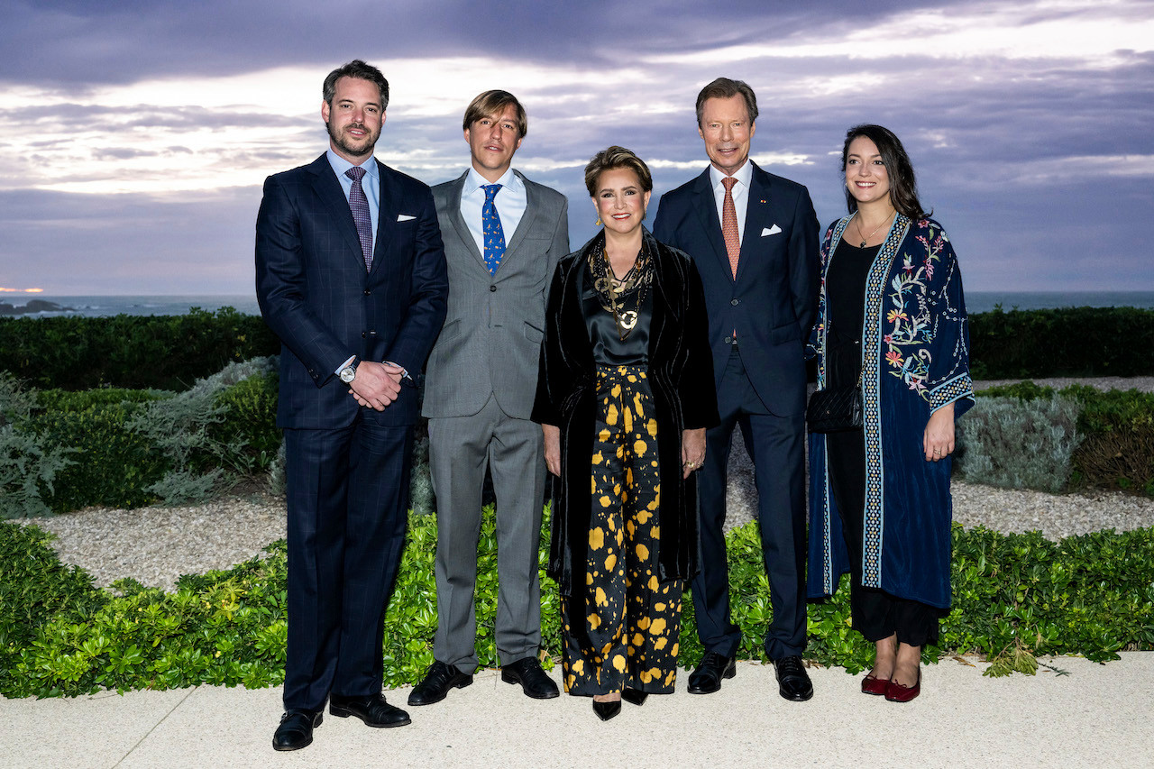 Grand Duchess Maria Teresa and Grand Duke Henri with three of their five children, Prince Félix , Prince Sébastien and Princess Alexandra at the Stand Speak Rise Up! gala in Biarritz on 15 October JULIO PIATTI