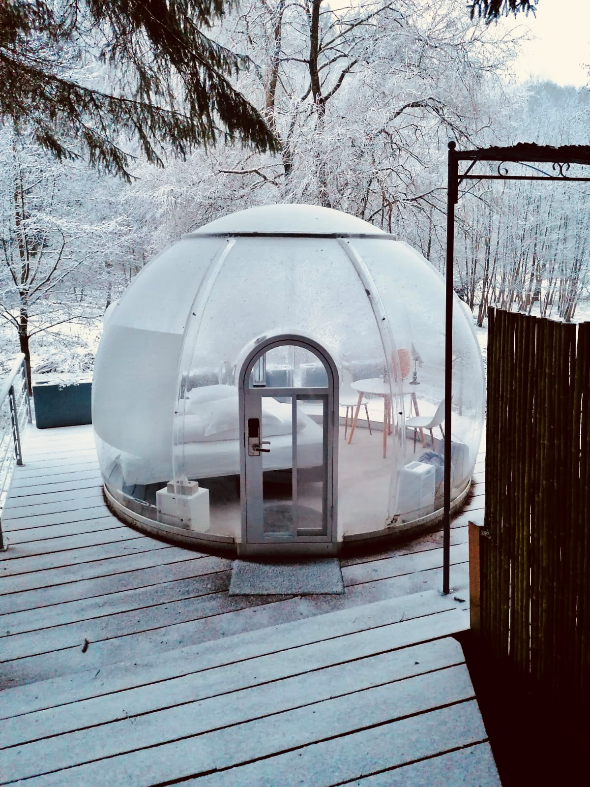 The “dome” in winter   Photo: La Grange d’Hélène
