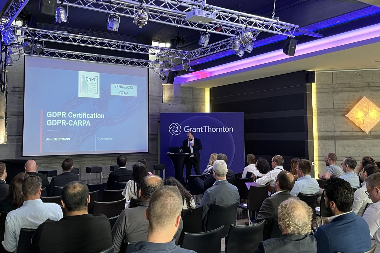 "GDPR-CARPA Certification Mechanism - Benefits & Process”: Grant Thornton conference – Namur, 28 June 2023. (Photo: Grant Thornton)