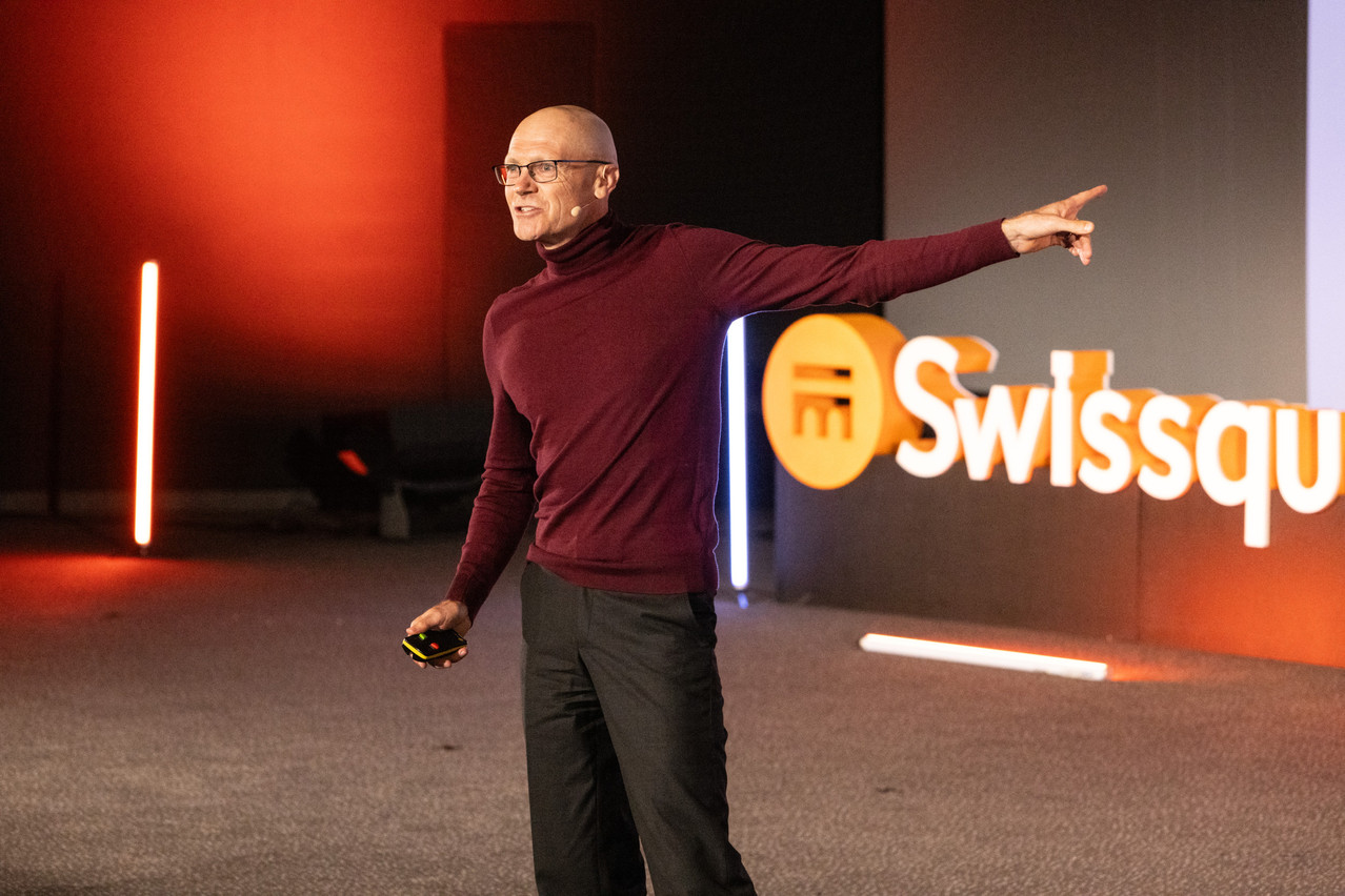 “If you flipped a coin, you would have done better” than many professional stock-pickers, Andrew Hallam said during Swissquote Investment Day, held at Kinepolis, Kirchberg on 14 March 2024. Photo: Marie Russillo/Maison Moderne