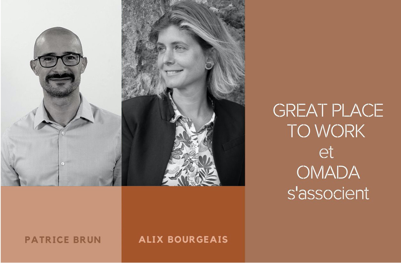Patrice Brun, CEO de la filiale Great Place to Work® Luxembourg, s’associe à Alix Bourgeais, fondatrice et directrice de la société Omada, afin de vous proposer des services de formations adaptés. (Photo: Great Place to Work)