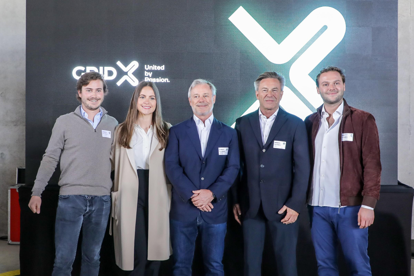 Les 3e et 4e générations de l’entreprise. De gauche à droite: Alex, Maja, Marc, Paul et Félix Giorgetti. (Photo: Luc Deflorenne)