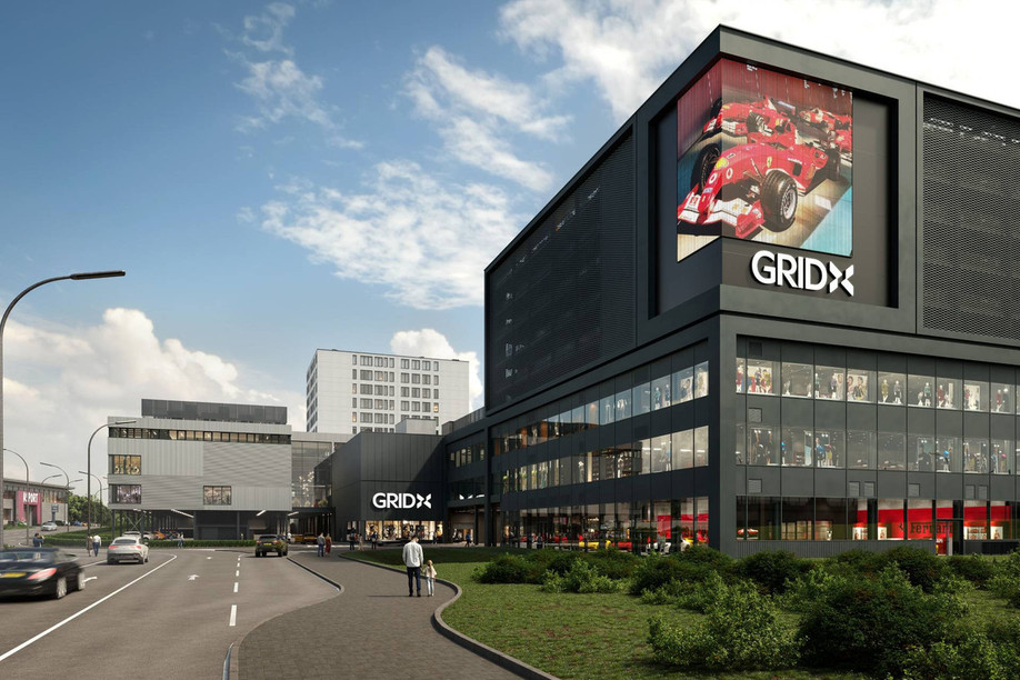The Gridx complex at Wickrange will be home to a Delhaize Proxy in spring 2026. (Illustration: Gridx)