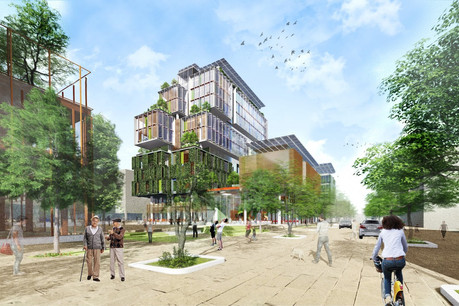 Le projet du Grünewald au Kirchberg a désormais un groupement lauréat. (Illustration: Ideas Farmers)