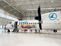 The design also features on the headrest covers on board, in Luxair’s business lounge, and on various advertising materials. (Photo: GSK Stockmann/David Schumacher)