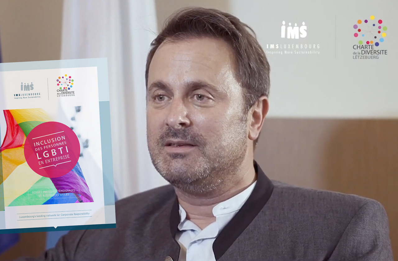 IMS Luxembourg, qui a recueilli le témoignage du Premier ministre, vient de sortir son premier guide pour l’inclusion LGBTI dans le monde de l’entreprise. (Photo: Capture d’écran vidéo IMS Luxembourg)