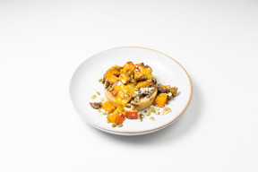 Pumpkin and mushroom polenta Romain Gamba/Maison Moderne