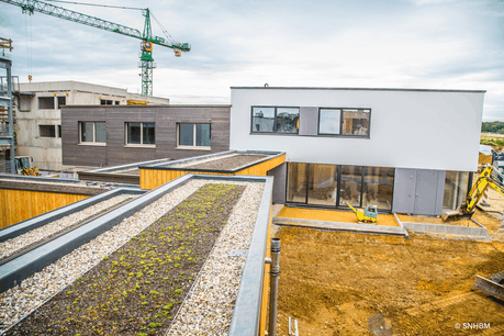 Le village de Elmen est en train de sortir de terre, et la vente des logements vient de commencer. (Photo: SNHBM)