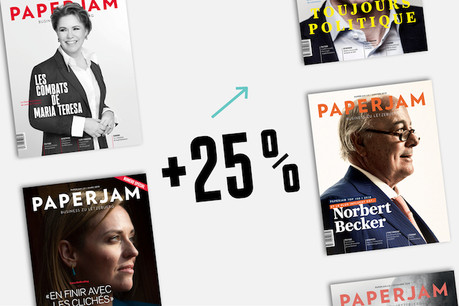 Le lectorat de Paperjam progresse de manière spectaculaire. (Montage: Studio Maison Moderne)