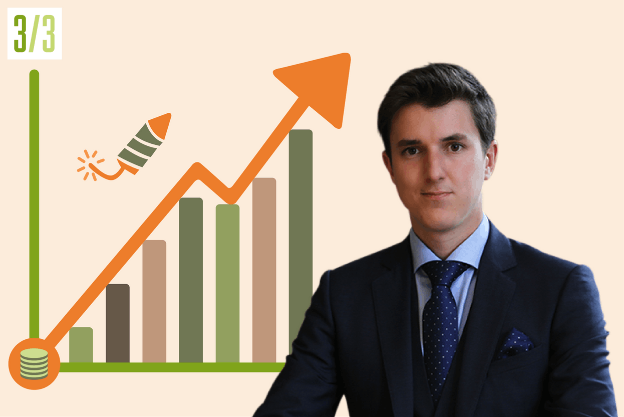 Nicolas Antoine, Senior Associé au sein du cabinet Brucher, Thieltgen & Partners, explique les répercussions de l’inflation sur les taux d’intérêt.  (Illustration: Maison Moderne/Photo: Brucher Thieltgen & Partners)