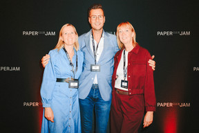 Mireille Hilgert, Daniel Maisch and Lynn Storoni (Head Chef). Photo: Julian Pierrot/Paperjam