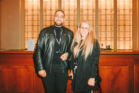 Abdallah Guarssifi (JW Partner) et Caroline Mohr (Caroline Mohr Speaking). Photo: Julian Pierrot/Paperjam