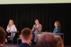 Delphine Berlemont (PwC Luxembourg), Abdu Gnaba (Sociolab) and Chloé Philibert (Arendt). Photo: Julian Pierrot/Paperjam