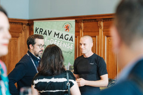 Mirko Leogrande (Krav Maga by KickYouFit) on the right. Photo: Julian Pierrot/Paperjam