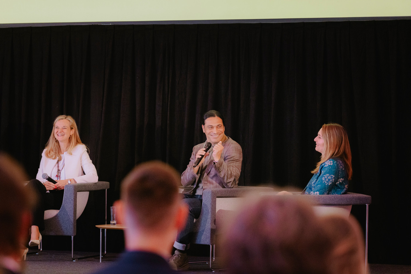 Delphine Berlemont (PwC Luxembourg), Abdu Gnaba (Sociolab) and Chloé Philibert (Arendt). Photo: Julian Pierrot/Paperjam