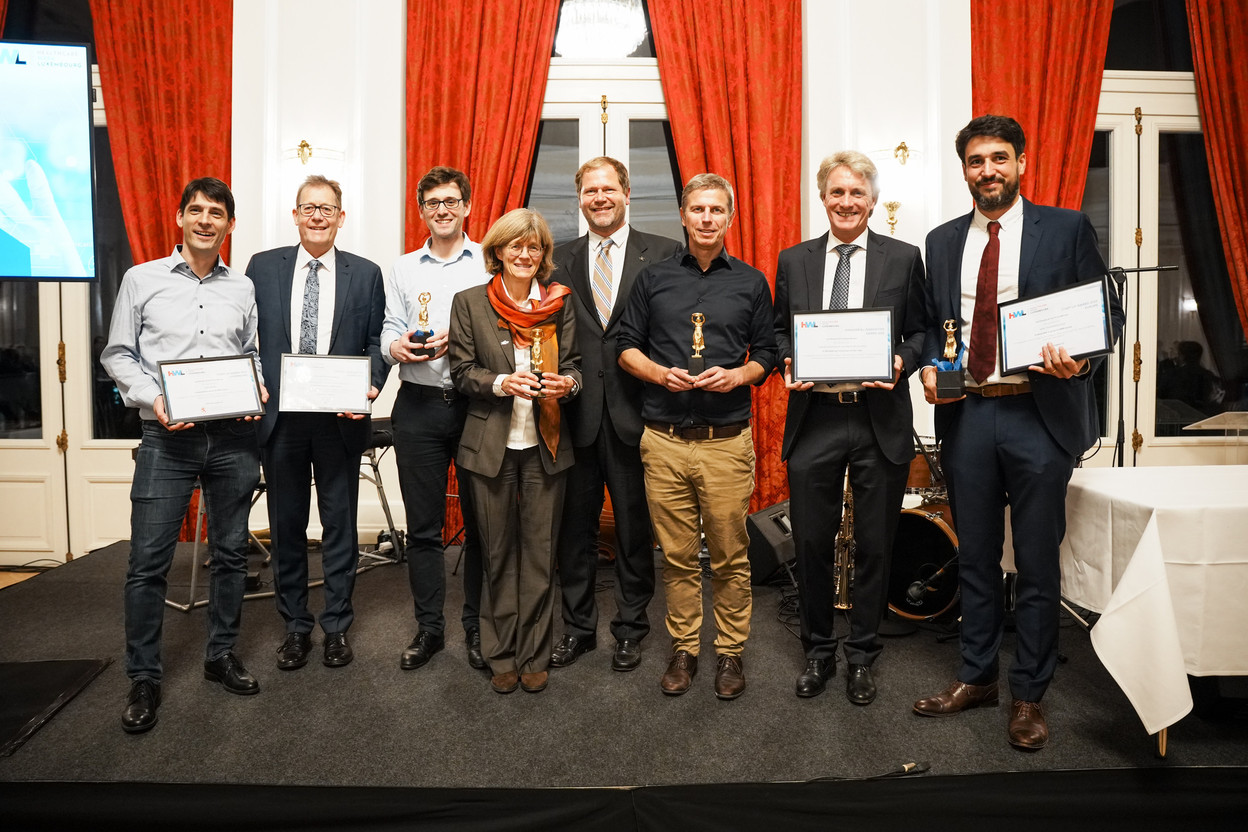 MPC Therapeutics, eSklepios, IEE and CHU Liège have been rewarded for their innovation in the medical, managerial and entrepreneurial fields at the third edition of Healthcare Week Luxembourg. (Photo: Shine-Photography)