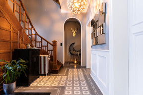 The central stairway, a centrepiece of the 1920s townhouse, seen after renovation work was completed in April 2021. Photo provided by Aatika Hayat