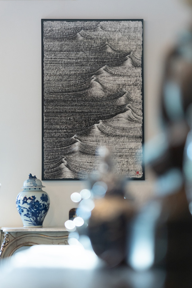 This work by Lee Hyun-Jong, purchased from Galerie Sept in Brussels, is one of Philippe Gruber’s latest favourites. Photo: Guy Wolff/Maison Moderne