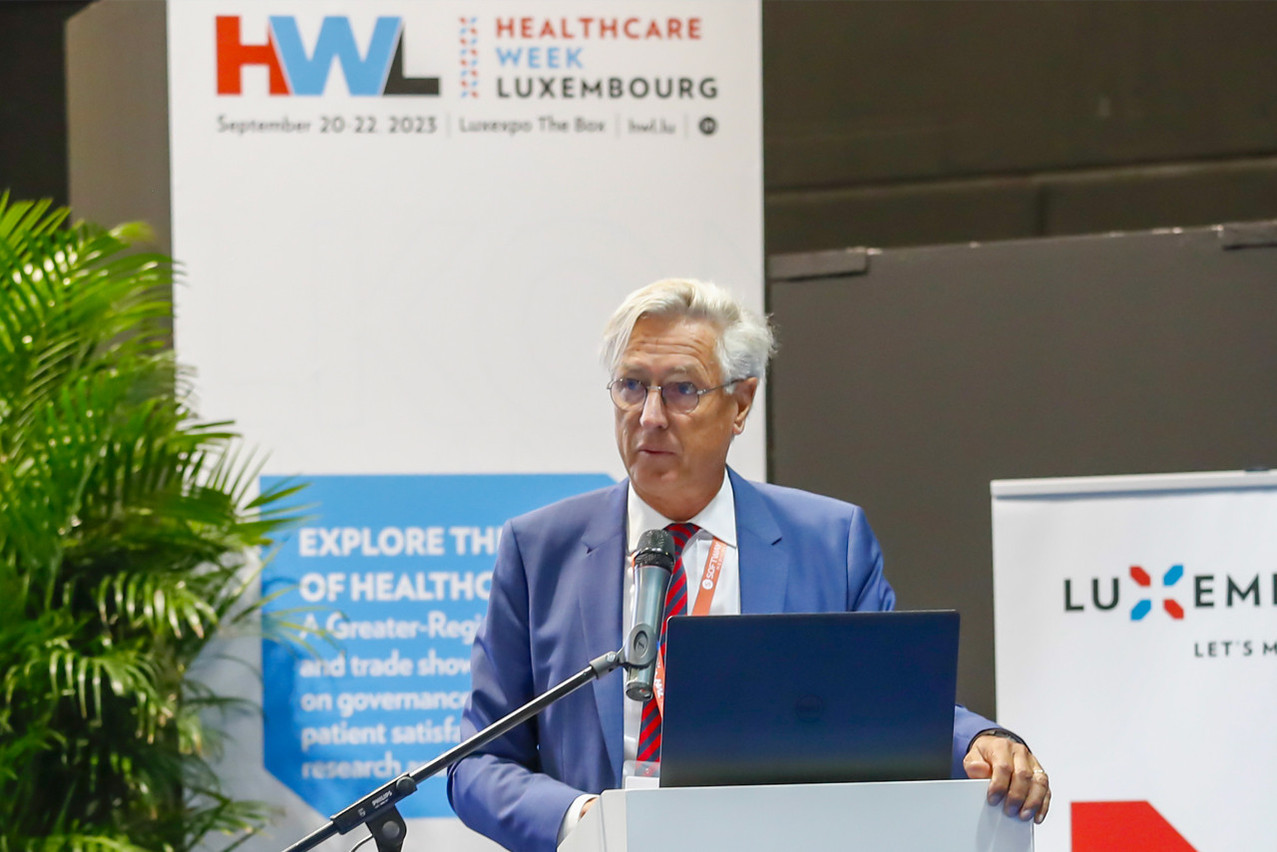 Philippe Turk, chair of the Federation of Luxembourg Hospitals, said in an interview that Healthcare Week Luxembourg aims to create a platform for cross-border exchanges. Photo: SIP