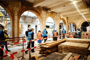 The inner courtyard is lined with arcades. Photo: Post Luxembourg/Anouk Flesch