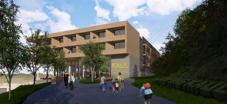 Le futur hôtel s’inscrit dans le cadre du parc Kaul à Wiltz. (Illustration: Steinmetzdemeyer)