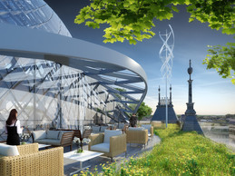 Proposition de Vincent Callebaut Architectures pour le réaménagement de l’Hôtel des Postes à Luxembourg. (Illustration: Vincent Callebaut Architectures)