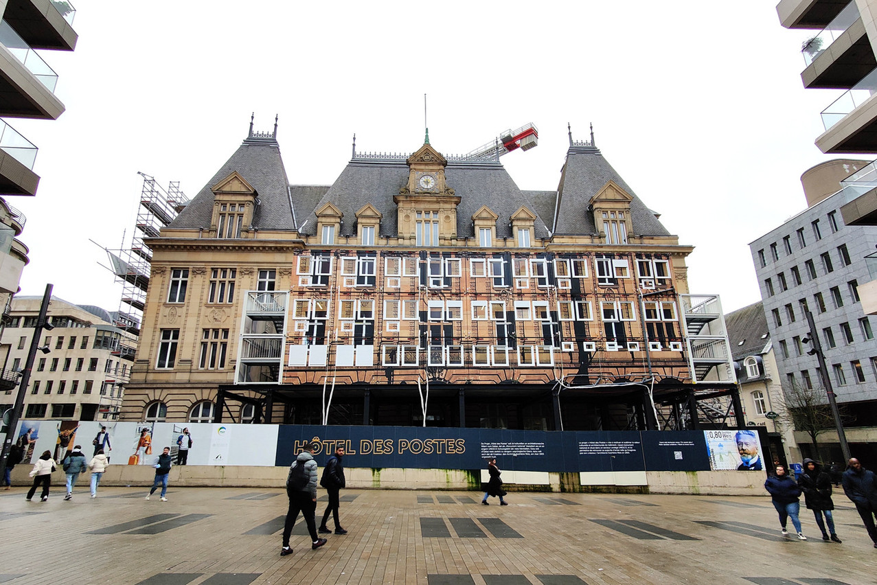 L’Hôtel des Postes devrait ouvrir au public fin 2024, annonce le groupe Post, propriétaire du bâtiment. (Photo: Christophe Lemaire/Maison Moderne)