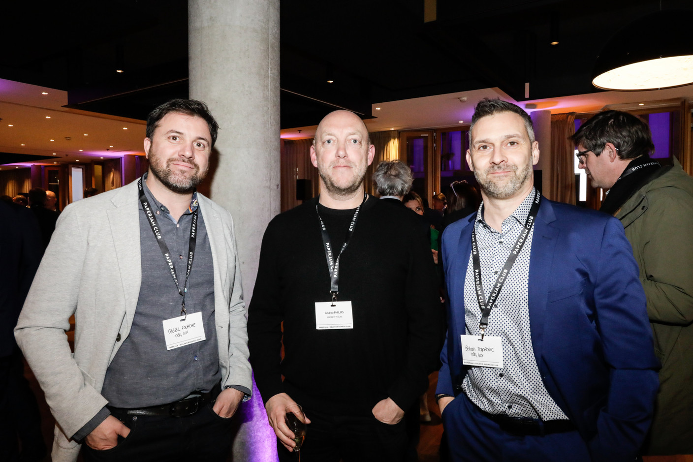 Cadric Fouache (OBG Lux), Andrew Philips (Andrew Philips) and Boban Todorovic (OBG Lux). Photo: Marie Russillo/Maison Moderne
