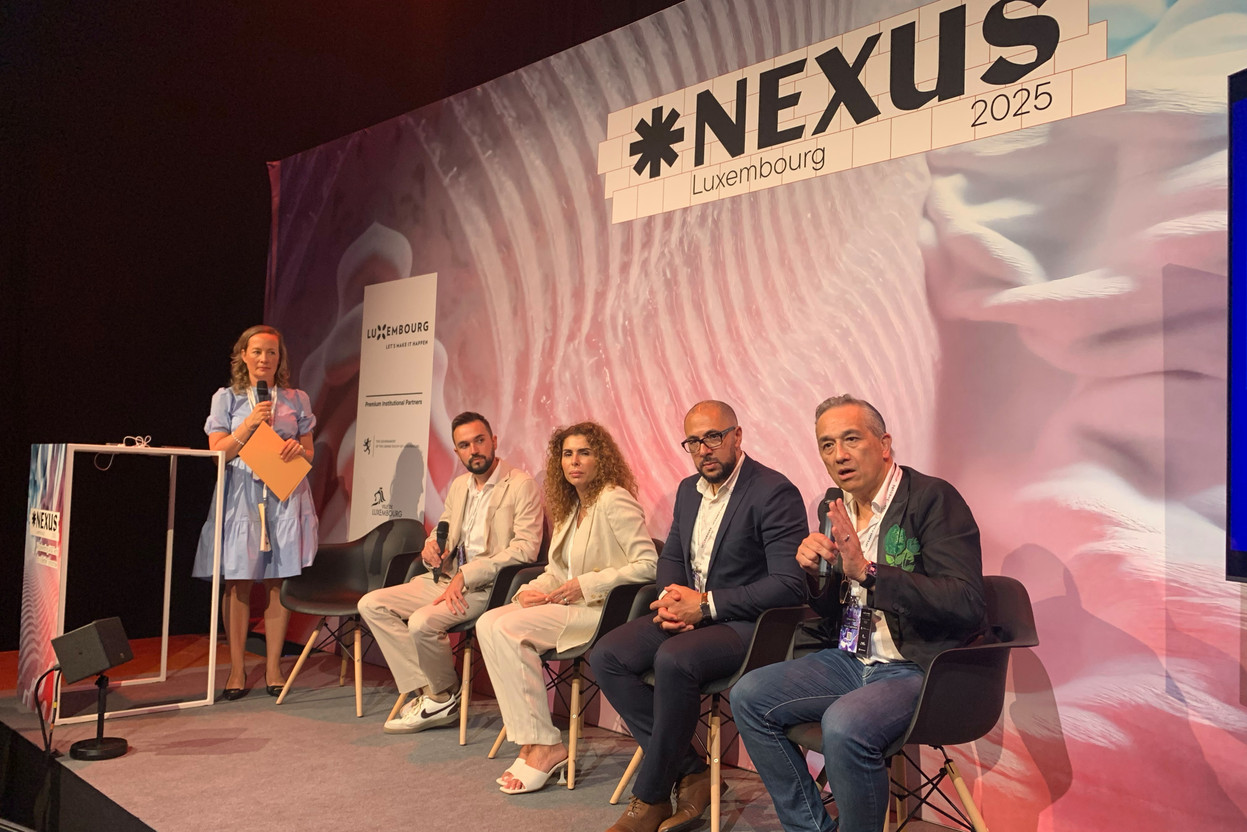 A number of speakers took to the stage at Nexus 2025 to talk about “concrete solutions for decarbonising industry.” Photo: Ioanna Schimizzi/Maison Moderne