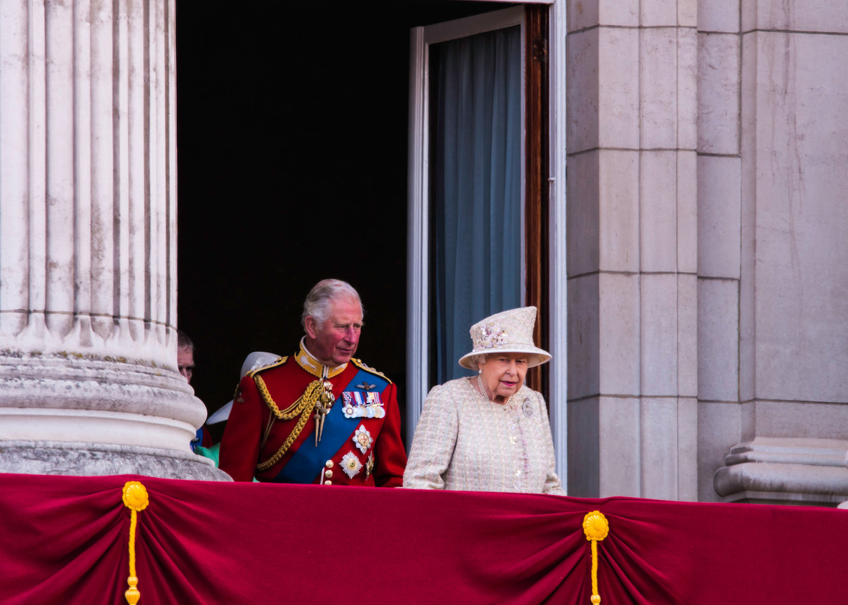 The then Prince Charles, now Charles III, with his mother Queen Elizabeth II at the Trooping of the Colour in June 2019. Karl Weller/Shutterstock