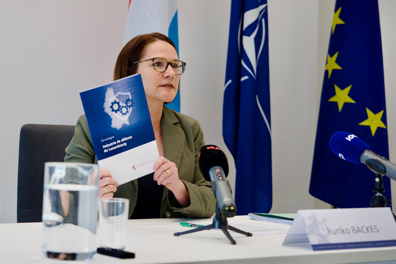 The new bill complements the Defence Industry Strategy presented on 26 March by the Minister for the Economy, Lex Delles, and the Minister for Defence, Yuriko Backes. (Photo: SIP)