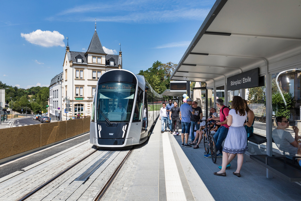 Luxembourg’s tram, pictured, should reach the Cloche d’Or district in the south of the capital by 2024 Caro-Line Photography