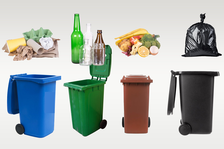 To help residents, the country has set up an easy sorting system, based on recognisable colour-coded containers. Photos: Shutterstock. Montage: Maison Moderne