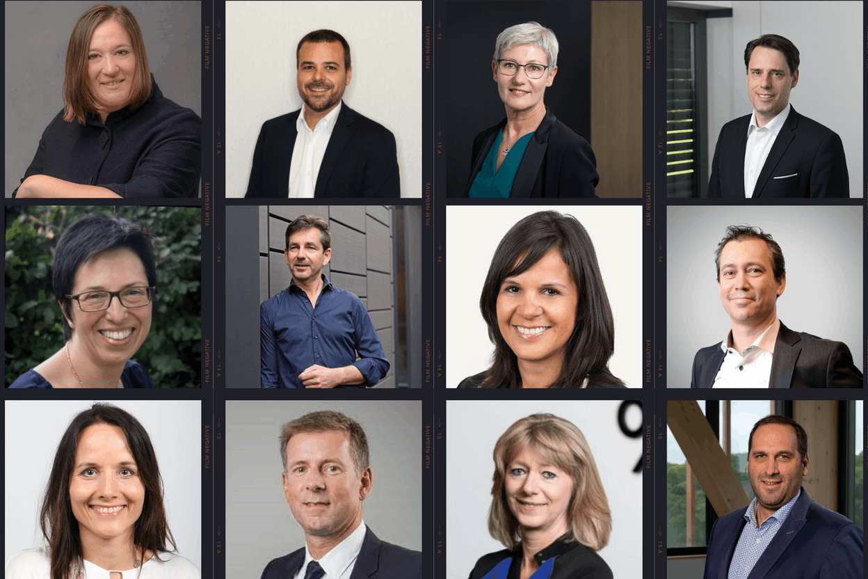 Première ligne, de gauche à droite: Julie Noirhomme, Co-présidente; Alexandre Massol, Co-président; Nathalie Bourdeau; Matthieu Cisowski – Deuxième ligne, de gauche à droite: Sandrine Boucquey; Dominique Périlleux; Magali Maillot; Marc Blau – Troisième ligne de gauche à droite: Barbara Kronsteiner; Olivier Kormann; Nathalie Moraux; Julien Bossu. (Photo: Le Conseil d’Administration de HRCommunity.lu @HRCommunity.lu)