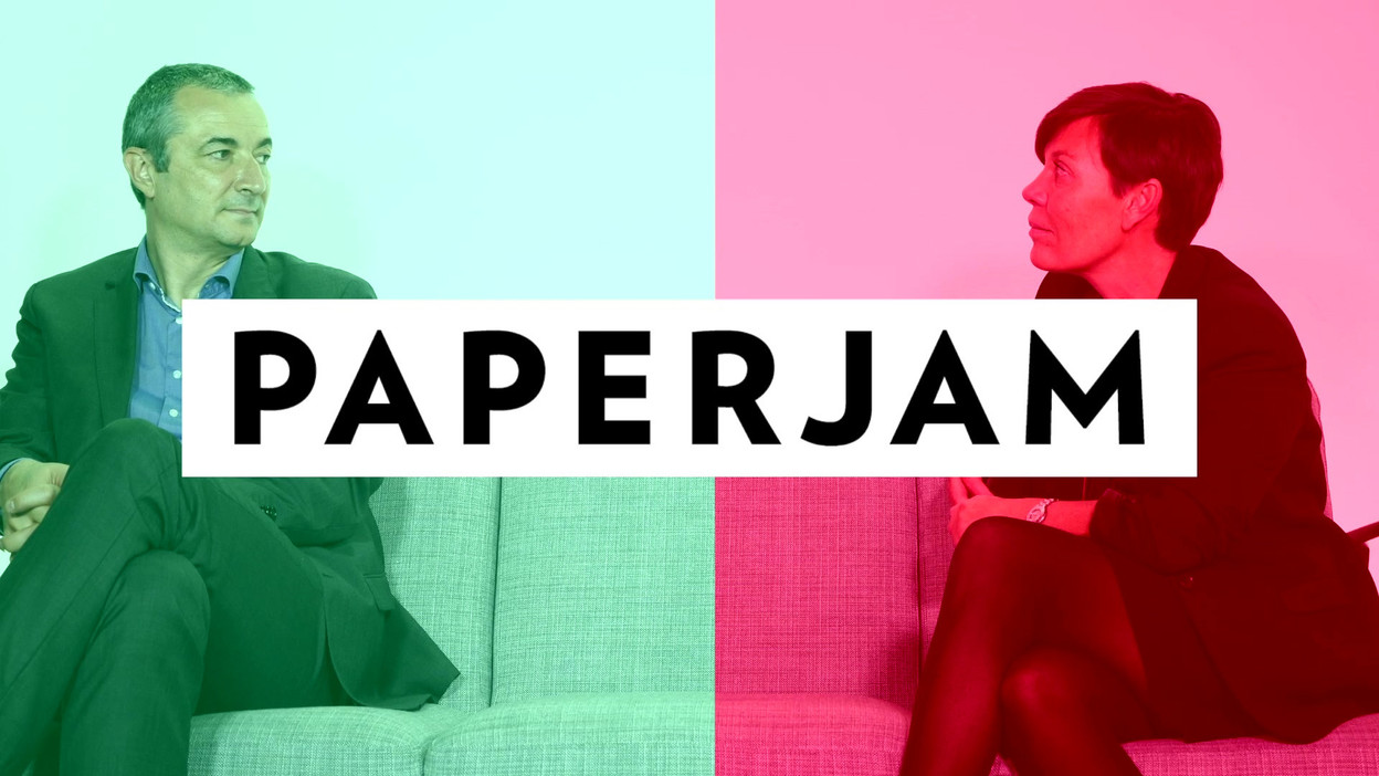 Didier Rabel, Head of Human Resources chez CACEIS et Anne-Catherine Loiseau, Head of Human Resources chez Indosuez Wealth Crédit: Maison Moderne