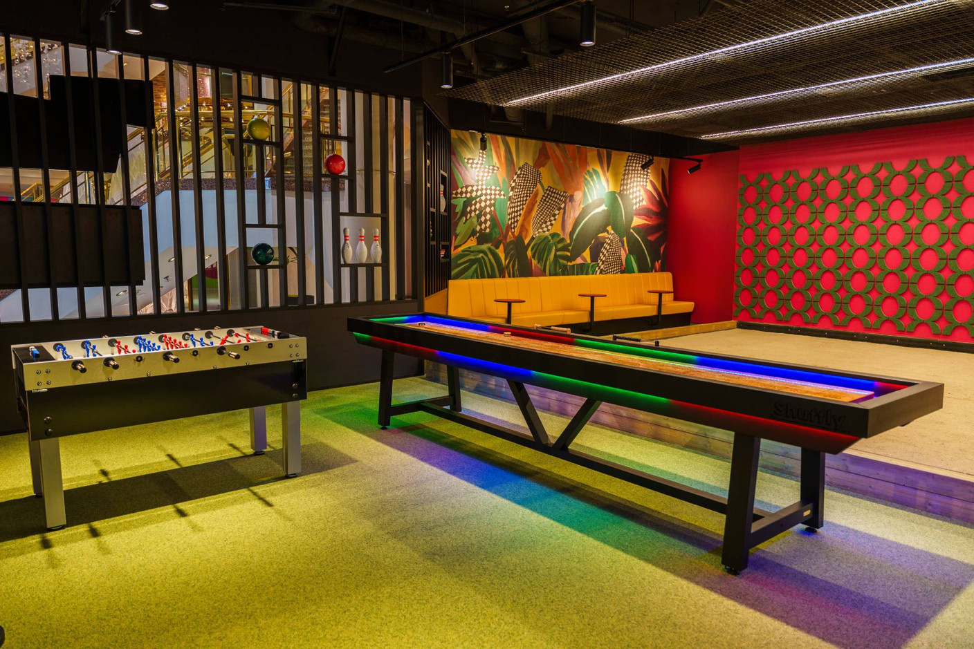 There’s a choice of foosball or shuffleboard. Photo: Hype