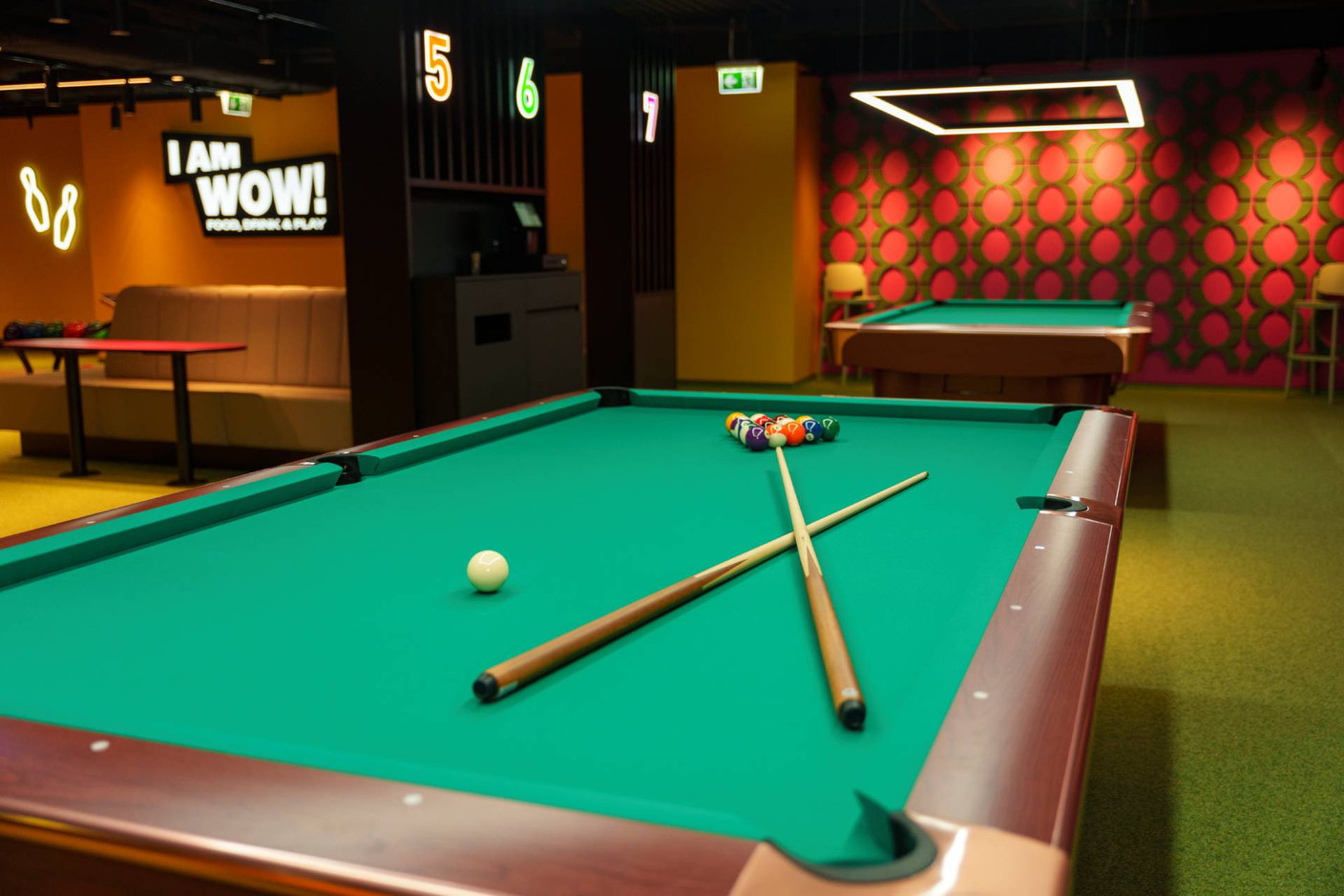 Two billiards tables are available for billiards fans. Photo: Hype