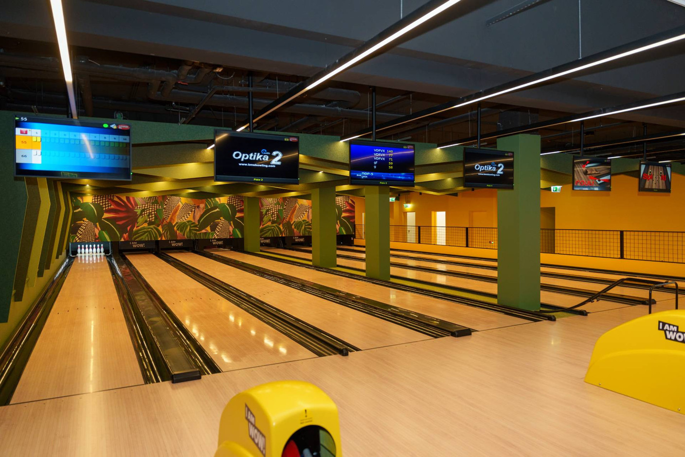 Seven bowling lanes have been installed in the restaurant. Photo: Hype