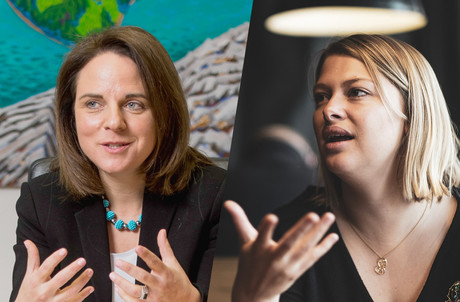 L’idée de Dan Kersch, «sympathique sur le fond», mérite d’être «débattue au sein de la coalition», selon Djuna Bernard. Une telle discussion n’est par contre «pas à l’ordre du jour», selon Corinne Cahen. (Photomontage: Maison Moderne – Photos: Anthony Dehez et Jan Hanrion/Maison Moderne)