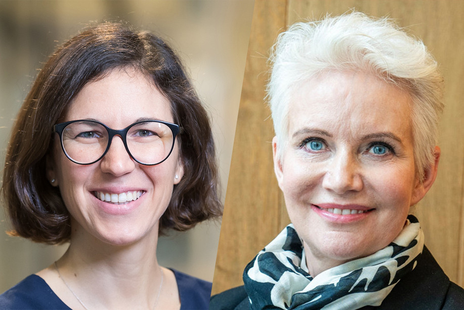 Nicoletta Centofanti (left) is CEO of the Luxembourg Sustainable Finance Initiative (LSFI); Nathalie Dogniez (right) is chair of the LSFI ESG data working group and chair of Eurosif. Photos: LSFI; Eurosif. Montage: Maison Moderne.