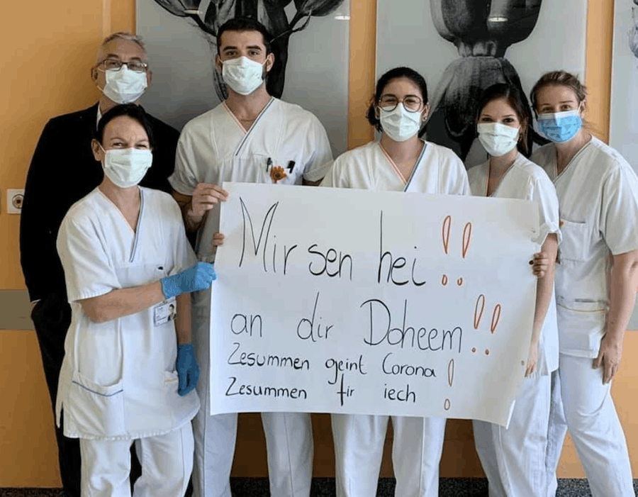 Le personnel des hôpitaux appuie un juste message sur les réseaux sociaux.  (Photo: Centre hospitalier du nord/Facebook)