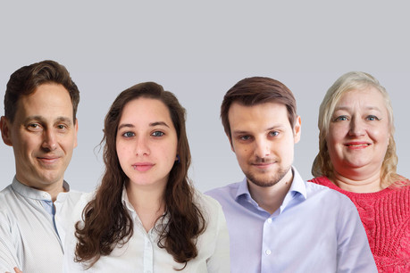 Andrés Sanz Buezo, Luciana Scalfaro, Arthur Clément et Isabelle Mosar ont des parcours bien différents mais un point commun, ils ont chacun décidé de recourir à l’upskilling. (Montage: Maison Moderne)