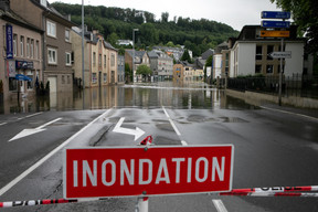 Floodwaters are seen in Luxembourg City’s Eich district, 15 July 2021. Matic Zorman / Maison Moderne