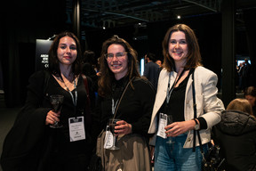 Aisha Abdullah (Architecture + Aménagement), Céline Zimmer (Less yellow) and Edyta Niemczyk (Keiryo Packaging) at the 10x6 New European Bauhaus event organised by the Paperjam+Delano Business Club, 24 April 2024. Photo: Laurent Sturm