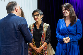 Sahar Azari (Saharchitects) and Marielle Ferreira Silva (Drees & Sommer) were two of the speakers at the 10x6 New European Bauhaus event organised by the Paperjam+Delano Business Club, 24 April 2024. Photo: Laurent Sturm