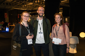 Stefanie Weber (Jonas Architectes) and Thierry Neu (Architecture + Aménagement) at the 10x6 New European Bauhaus event organised by the Paperjam+Delano Business Club, 24 April 2024. Photo: Laurent Sturm