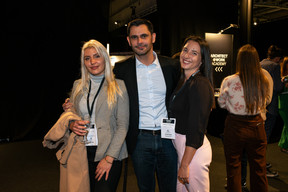 Anastasiya Yankovich (Aztec Financial Services), Ray Zubairi (Maison Modern) and Oksana Domina (University of Luxembourg) at the 10x6 New European Bauhaus event organised by the Paperjam+Delano Business Club, 24 April 2024. Photo: Laurent Sturm