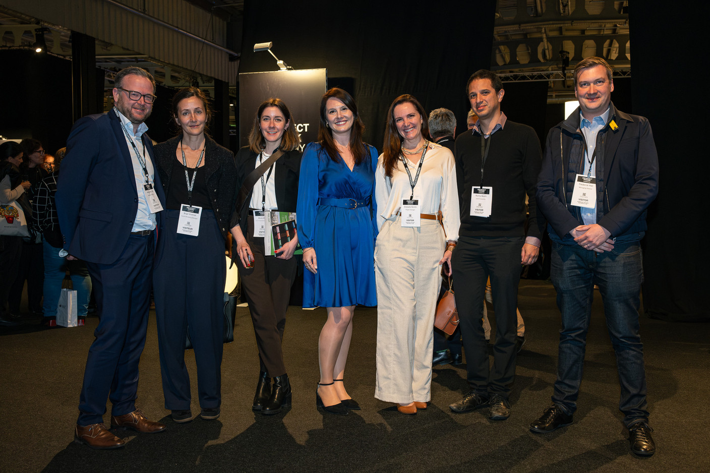 Maximilien Ast, Birgit Kirchnet, Anaïs Morel, Marielle Ferreira Silva, Graziela Bordin, Ronny Besch (Drees & Sommer Luxembourg) and Frederick Hall (Sync). Photo: Laurent Sturm