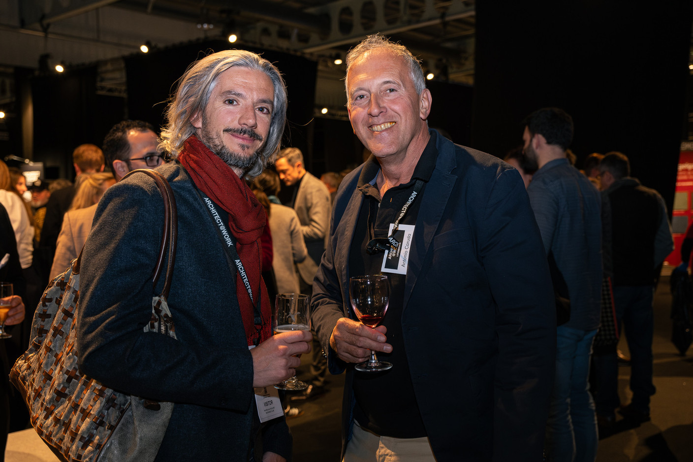 Paolo Palomba (saharchitect) and Antonio Caruda (AC) at the 10x6 New European Bauhaus event organised by the Paperjam+Delano Business Club, 24 April 2024. Photo: Laurent Sturm