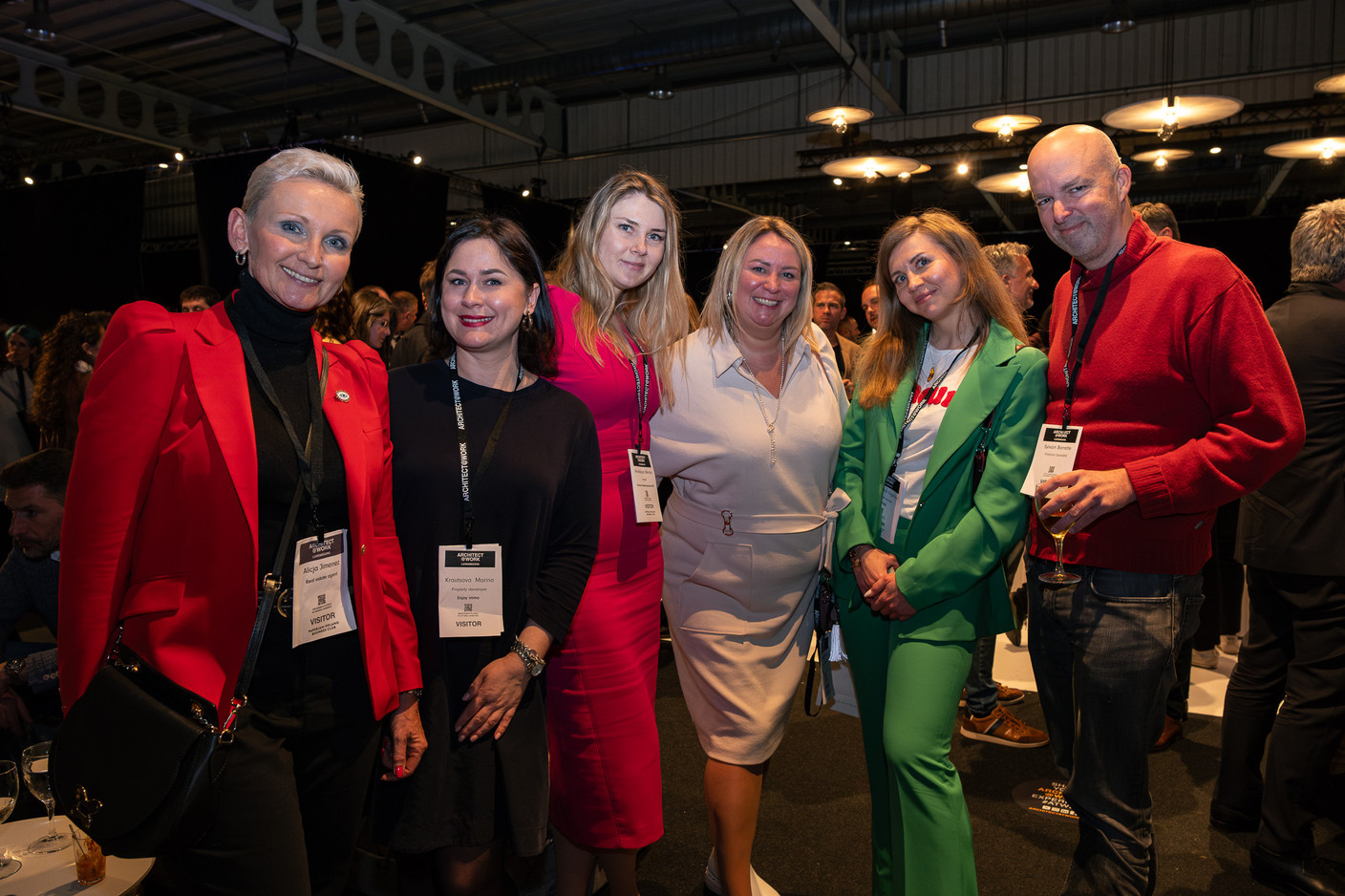 Alicja Jimenez and Marina Krautsova (Enjoy Immo), Anastasiya Nikitina (Charles Russell Speechlys SCS), Larissa Thomma (Enjoy immo), Lisianskaia Evgeniia (Evoke) and Sylvain Barrette (Delano). Photo: Laurent Sturm